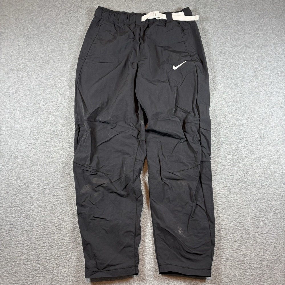 Nike Tech Pack Womens Woven Track Pants Small Black Belted Utility Nylon CU6018